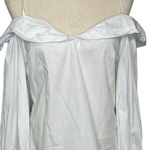 ⚠️ Closet Clean Out Zara White Blouse with Label Detail